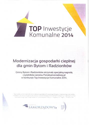 Top Inwestycje Komunalne 2014