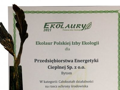 Ekolaur dla PEC za całokształt działalności na rzecz ochrony środowiska